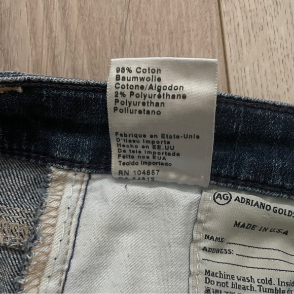 AG Adriano Goldschmied Rolled Up Jeans Size 25 Made in USA - Picture 7 of 9